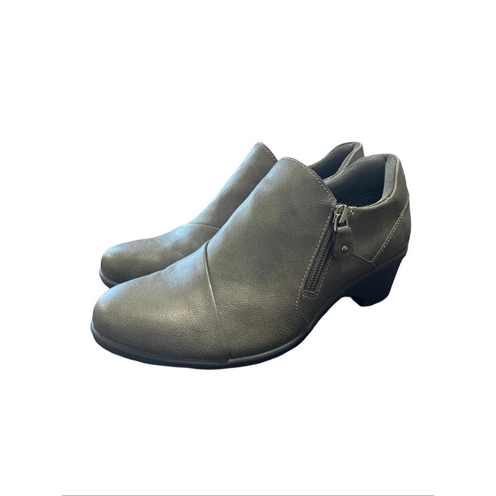 JBU by Jambu Womens Gray Grazia Slip On Block Heel Oxford Boots Size 7.5
